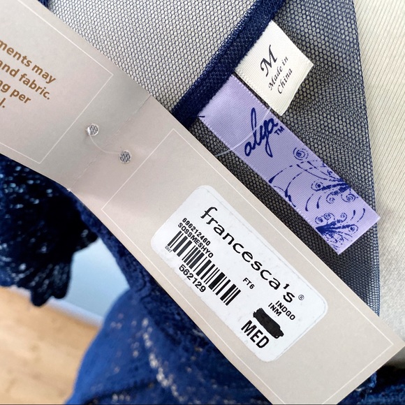 NWT Francesca’s Alya Kandyce Indigo Lace Dress - Picture 5 of 8